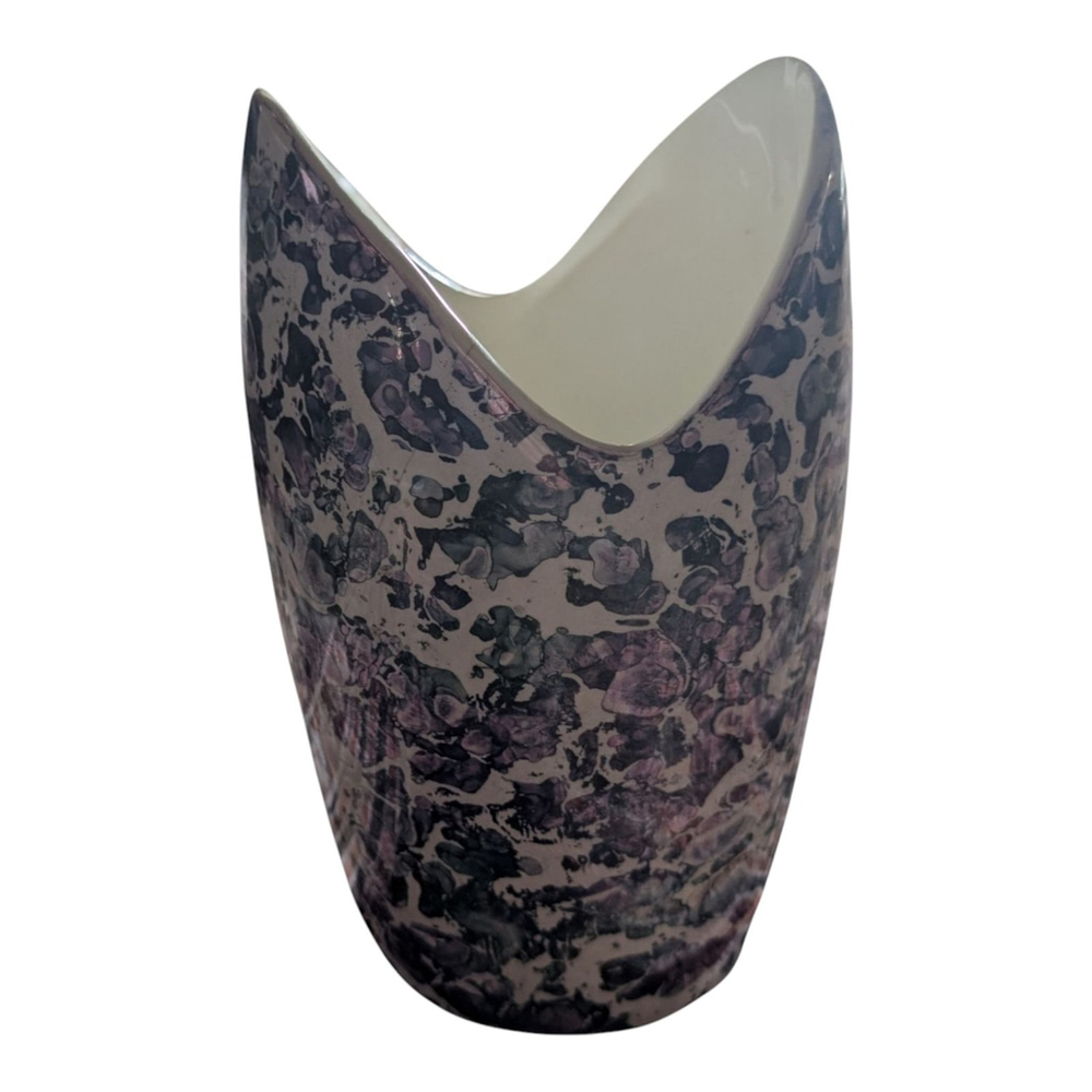 1960's Cascade Line Vase Purple Green